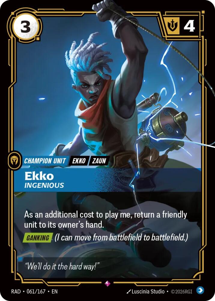 Ekko - Ingenious 061/167 (Radiance)  - Foil | Good Games Morley