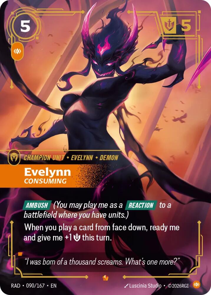 Evelynn - Consuming 090/167 (Radiance)  - Foil | Good Games Morley