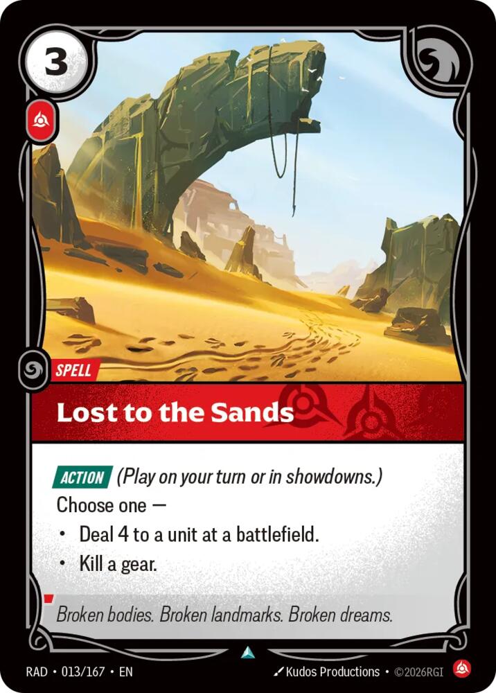 Lost to the Sands 013/167 (Radiance)  | Good Games Morley