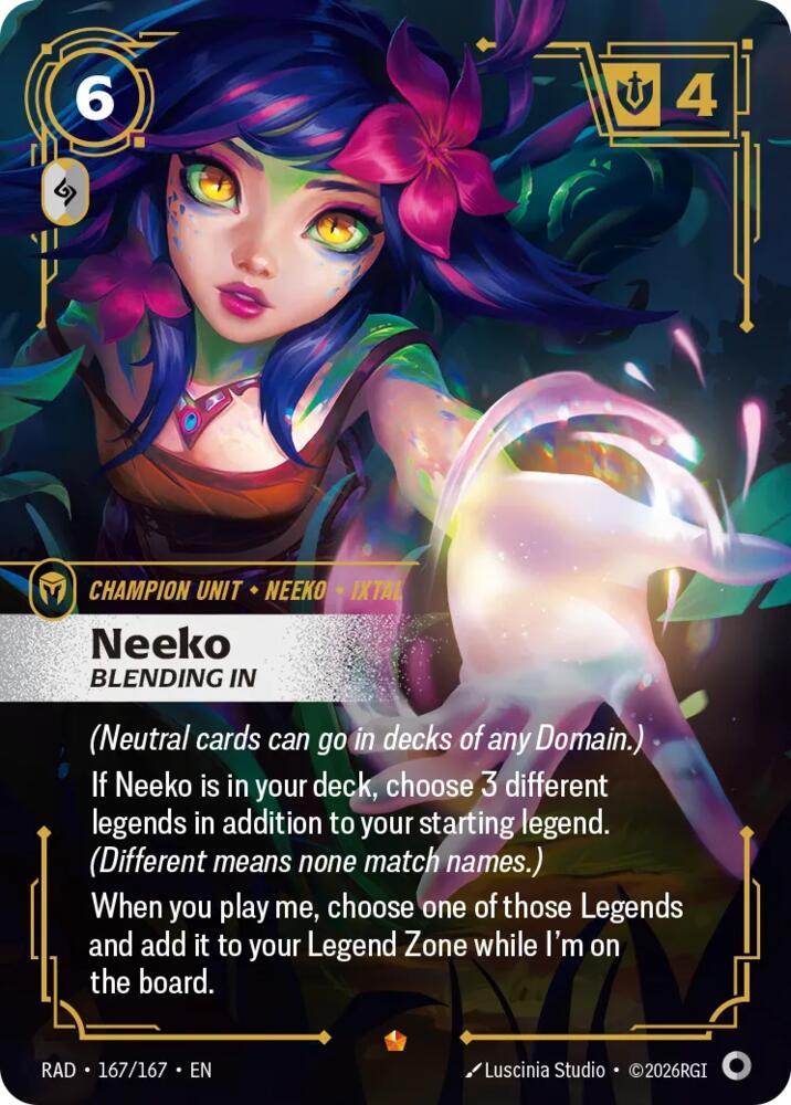 Neeko - Bleeding In 167/167 (Radiance)  - Foil | Good Games Morley
