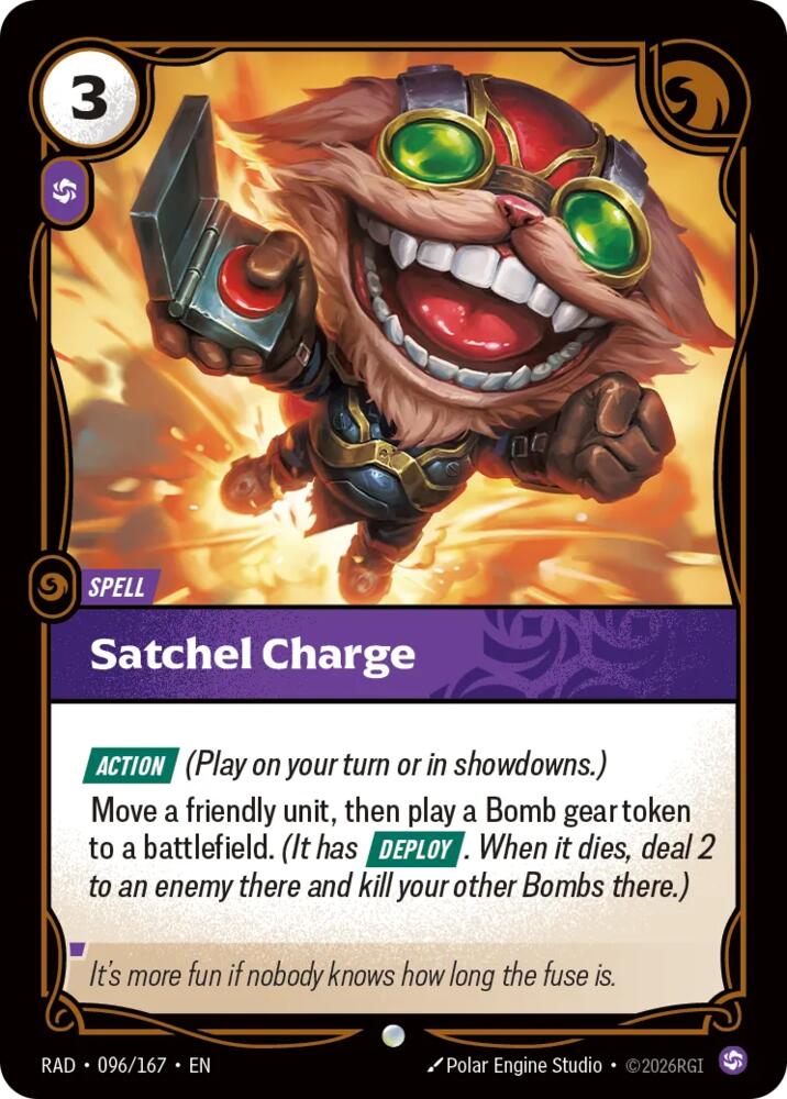 Satchel Charge 096/167 (Radiance)  | Good Games Morley
