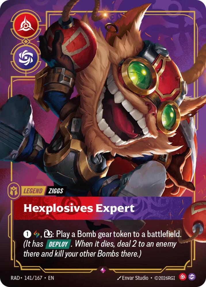 Ziggs - Hexplosives Expert 141/167 (Radiance)  - Foil | Good Games Morley
