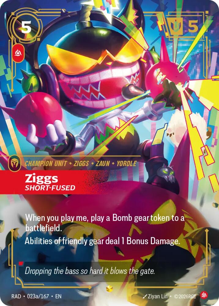 Ziggs - Short Fused 023a/167 (Radiance)  - Foil | Good Games Morley
