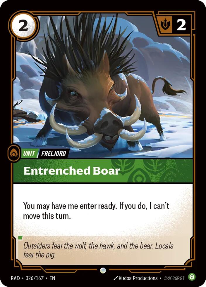 Entrenched Boar 026/167 (Radiance)  | Good Games Morley