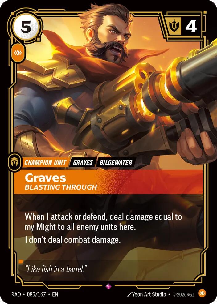 Graves - Blasting Through 085/167 (Radiance)  - Foil | Good Games Morley