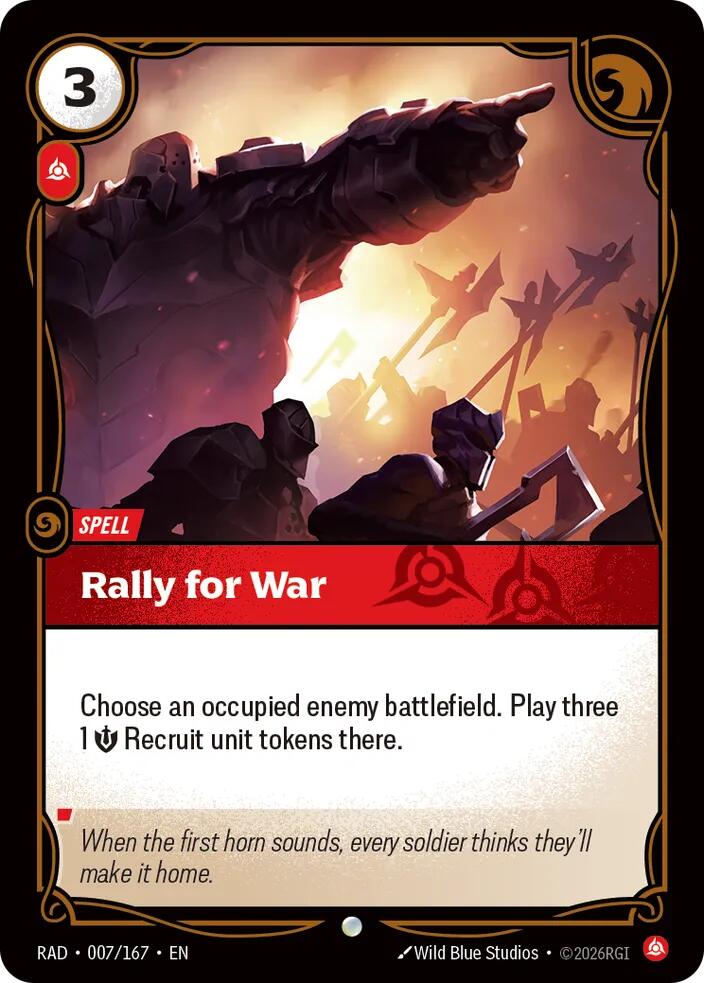 Rally for War 007/167 (Radiance)  | Good Games Morley