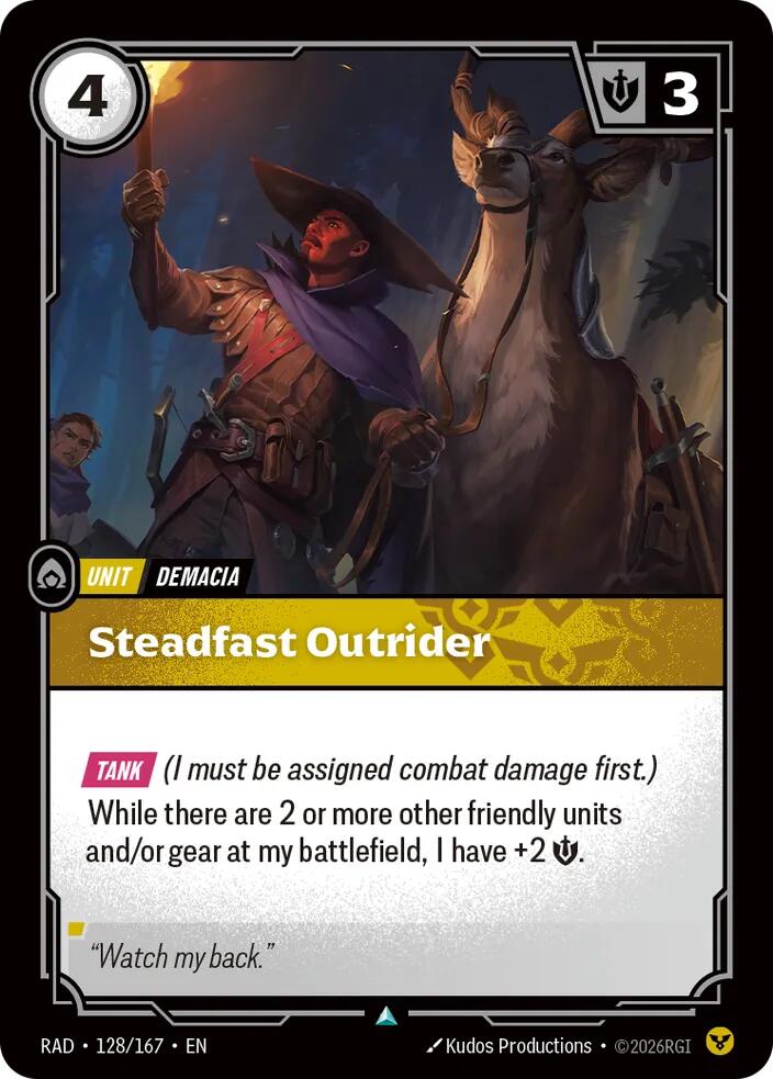 Steadfast Outrider 128/167 (Radiance)  | Good Games Morley