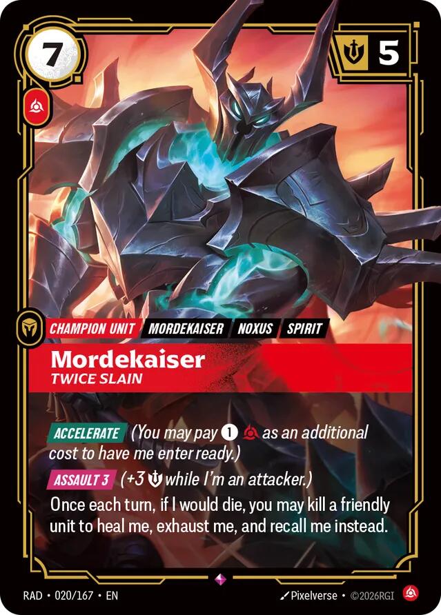 Mordekaiser - Twice Slain 020/167 (Radiance)  - Foil | Good Games Morley