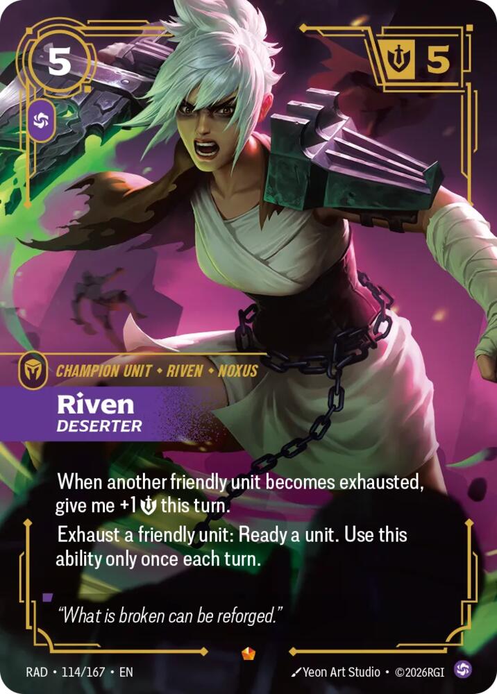 Riven - Deserter 114/167 (Radiance)  - Foil | Good Games Morley