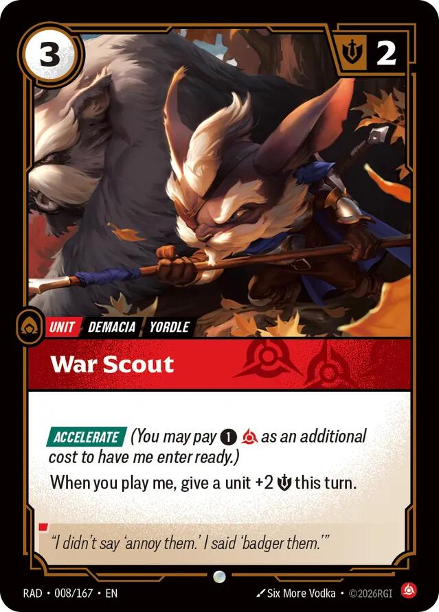 War Scout 008/167 (Radiance)  | Good Games Morley