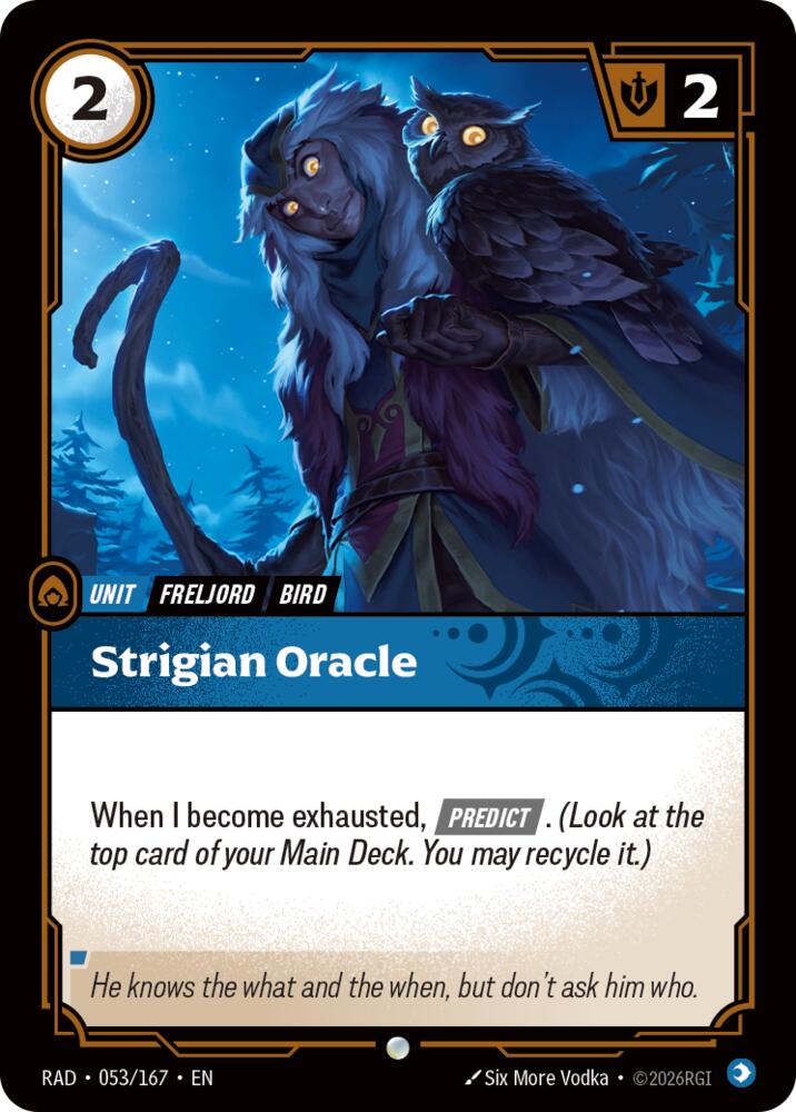 Strigian Oracle 053/167 (Radiance)  | Good Games Morley