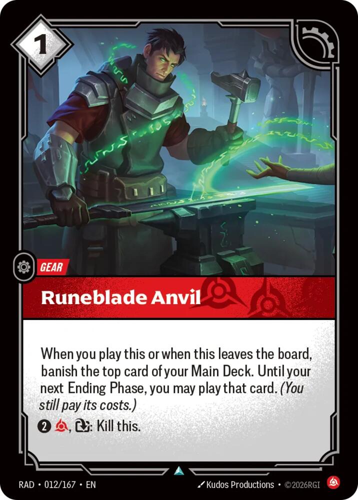 Runeblade Anvil 012/167 (Radiance)  - Foil | Good Games Morley