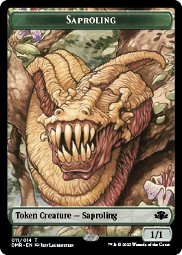 Goblin // Saproling Double-Sided Token [Dominaria Remastered Tokens] | Good Games Morley