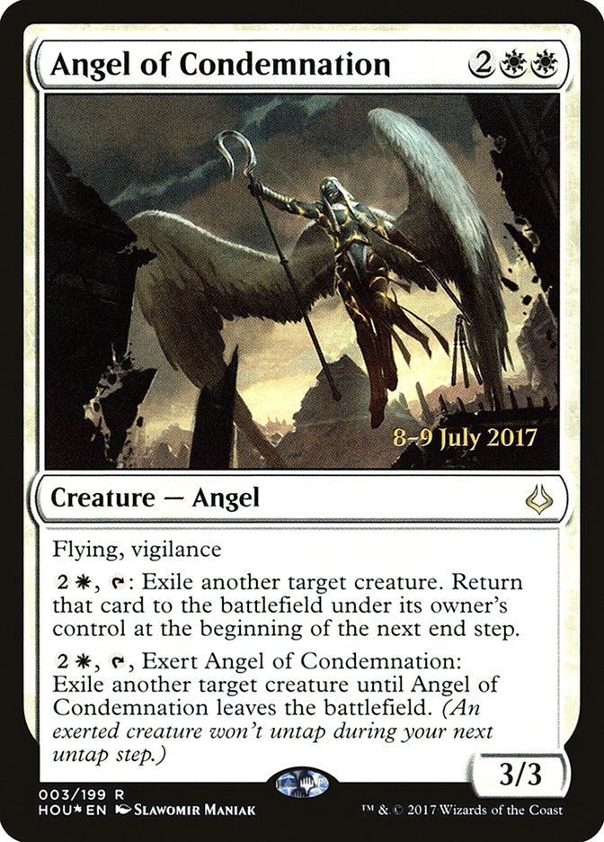 Angel of Condemnation [Hour of Devastation Prerelease Promos] | Good Games Morley