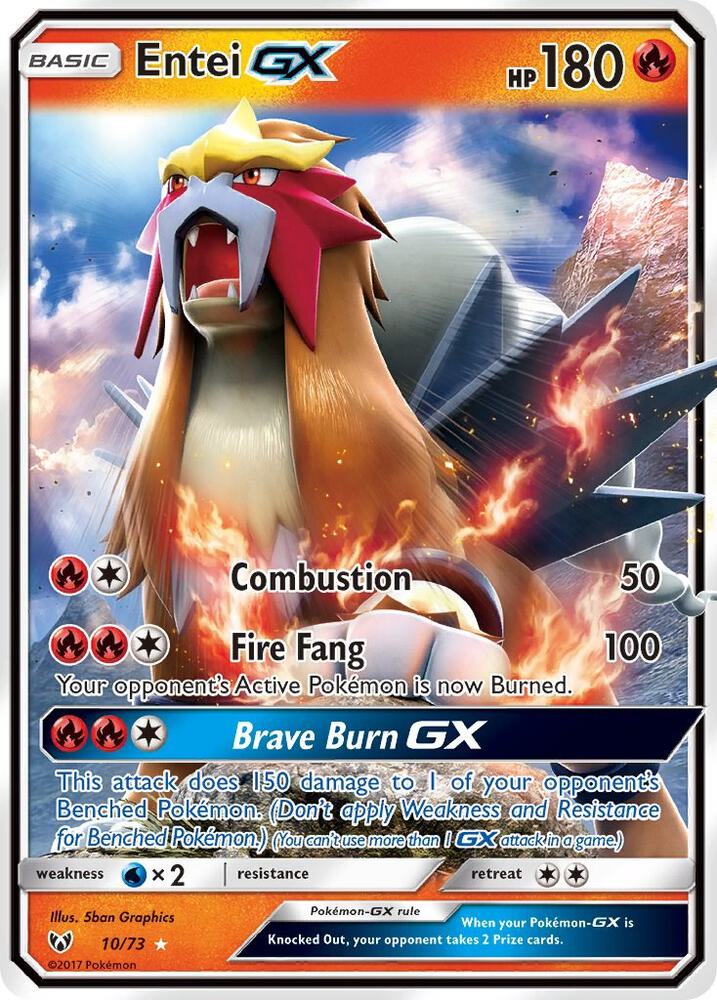 Entei GX 10/73 (Shining Legends)  - Holofoil | Good Games Morley