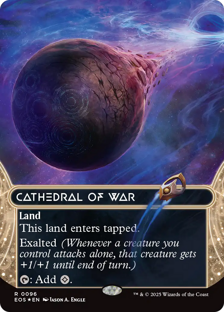 Cathedral of War (0096) (Borderless) (Galaxy Foil) [Edge of Eternities: Stellar Sights] | Good Games Morley