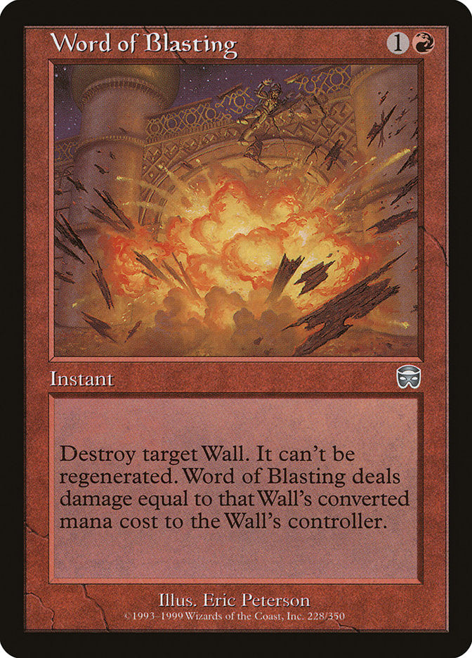 Word of Blasting 228/350 (Mercadian Masques)  - Foil | Good Games Morley