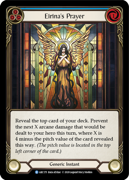Eirina's Prayer (Blue) [U-ARC175] (Arcane Rising Unlimited)  Unlimited Rainbow Foil | Good Games Morley