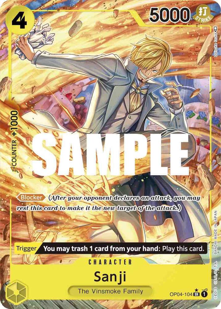 Sanji OP04-104 (Kingdoms of Intrigue)  - Alternate Art Foil | Good Games Morley