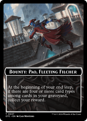 Bounty: Paq, Fleeting Filcher // Bounty Rules Double-Sided Token [Outlaws of Thunder Junction Commander Tokens] | Good Games Morley