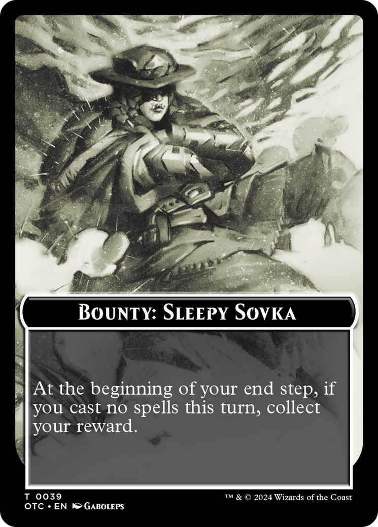 Bounty: Sleepy Sovka // Bounty Rules Double-Sided Token [Outlaws of Thunder Junction Commander Tokens] | Good Games Morley