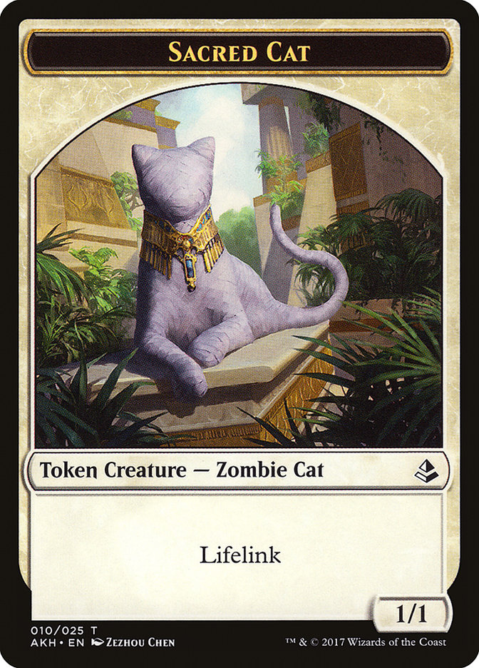 Sacred Cat Token [Amonkhet Tokens] | Good Games Morley