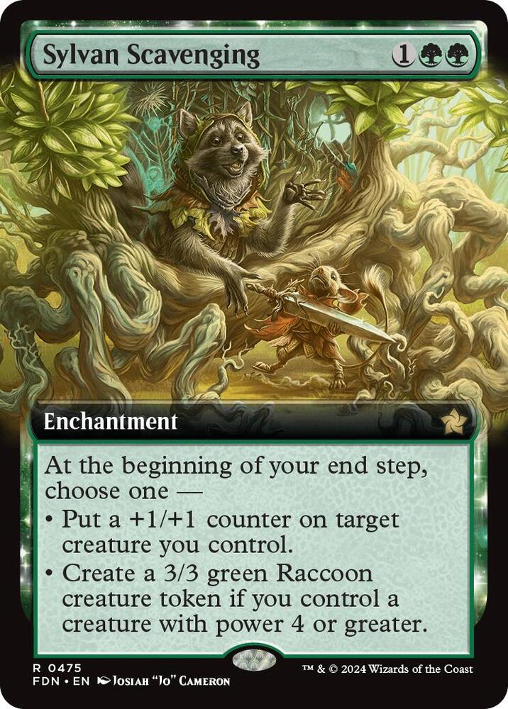 Sylvan Scavenging 475/291 (Foundations)  - Extended Art Foil | Good Games Morley