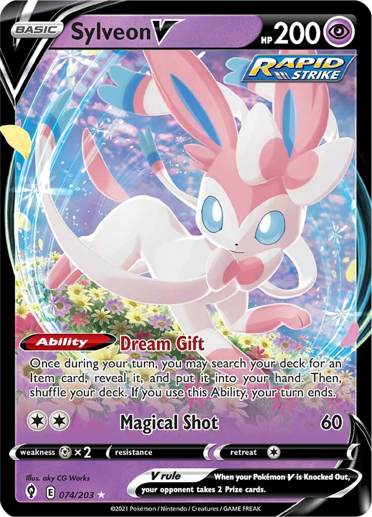 Sylveon V (074/203) [Sword & Shield: Evolving Skies] | Good Games Morley