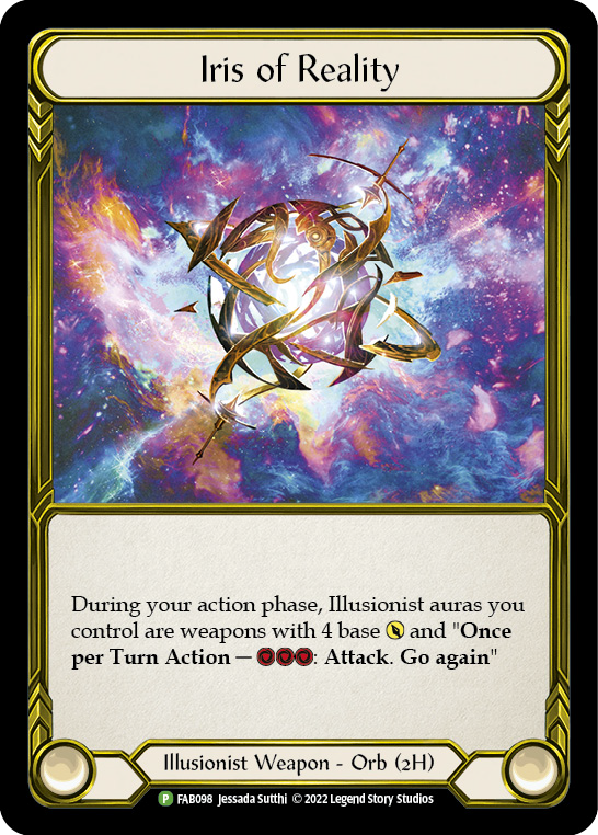 Iris of Reality (Golden) [FAB098] (Promo)  Cold Foil | Good Games Morley
