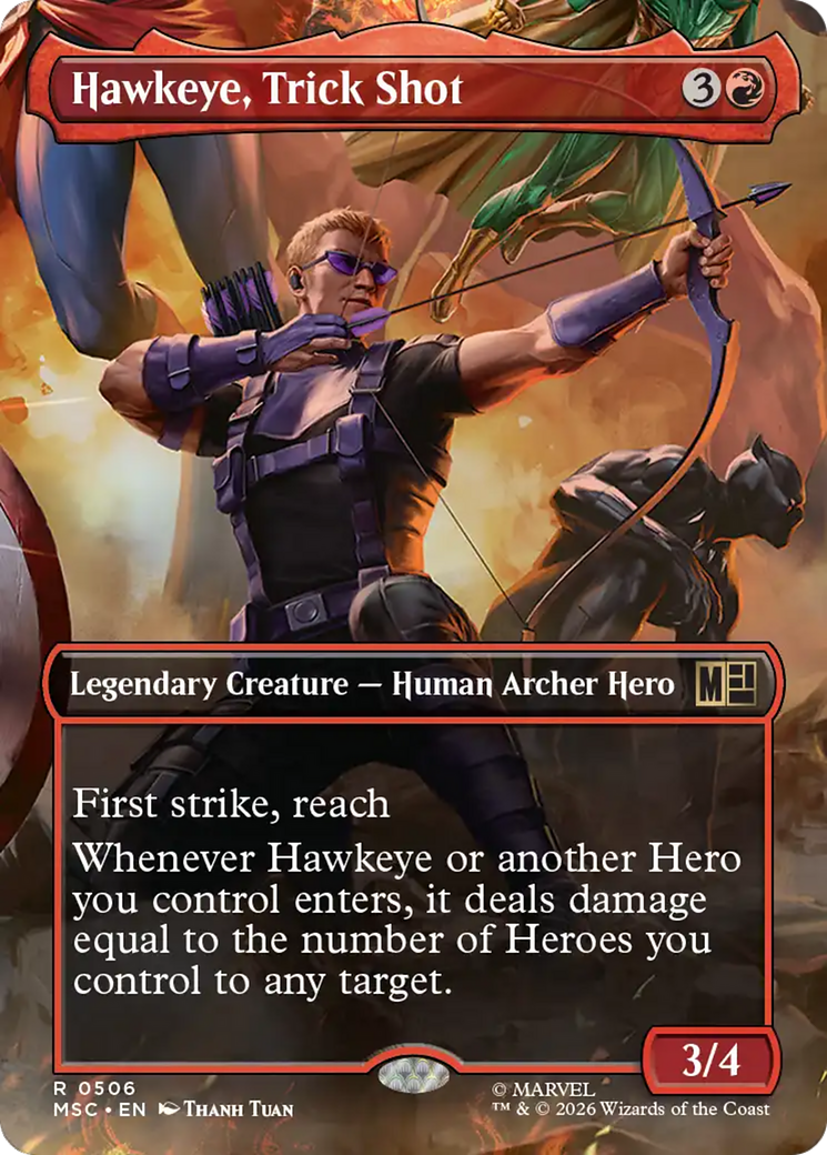 Hawkeye, Trick Shot (Borderless) [Marvel Super Heroes Commander] | Good Games Morley