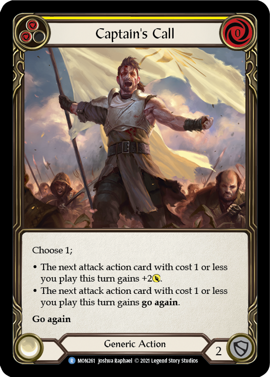 Captain's Call (Yellow) [MON261-RF] (Monarch)  1st Edition Rainbow Foil | Good Games Morley