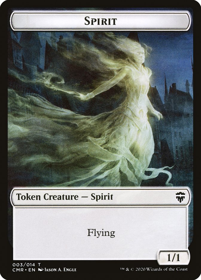 Angel // Spirit Double-Sided Token [Commander Legends Tokens] | Good Games Morley
