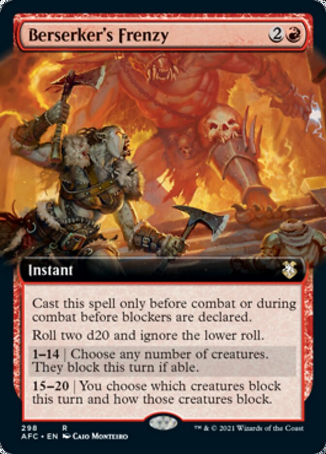Berserker's Frenzy (Extended Art) [Dungeons & Dragons: Adventures in the Forgotten Realms Commander] | Good Games Morley