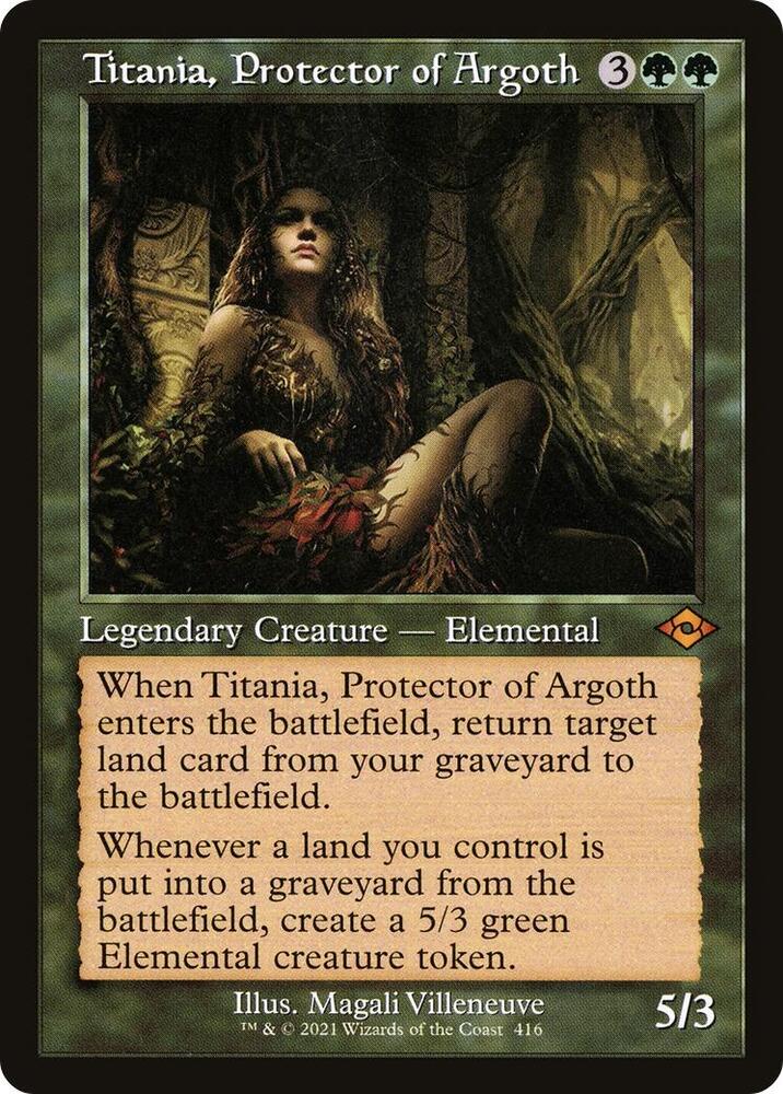 Titania Protector of Argoth Retro Frame 416 (Modern Horizons 2)  - Foil | Good Games Morley