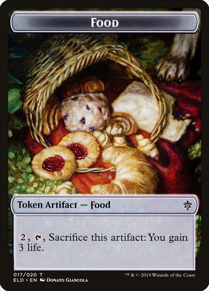 Wolf // Food (17) Double-Sided Token [Throne of Eldraine Tokens] | Good Games Morley