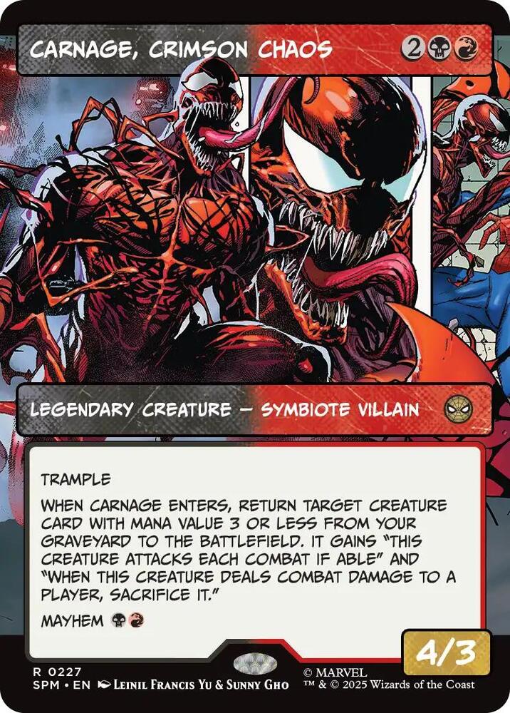 Carnage Crimson Chaos Borderless 227 (Marvel's Spider-Man)  - Showcase | Good Games Morley