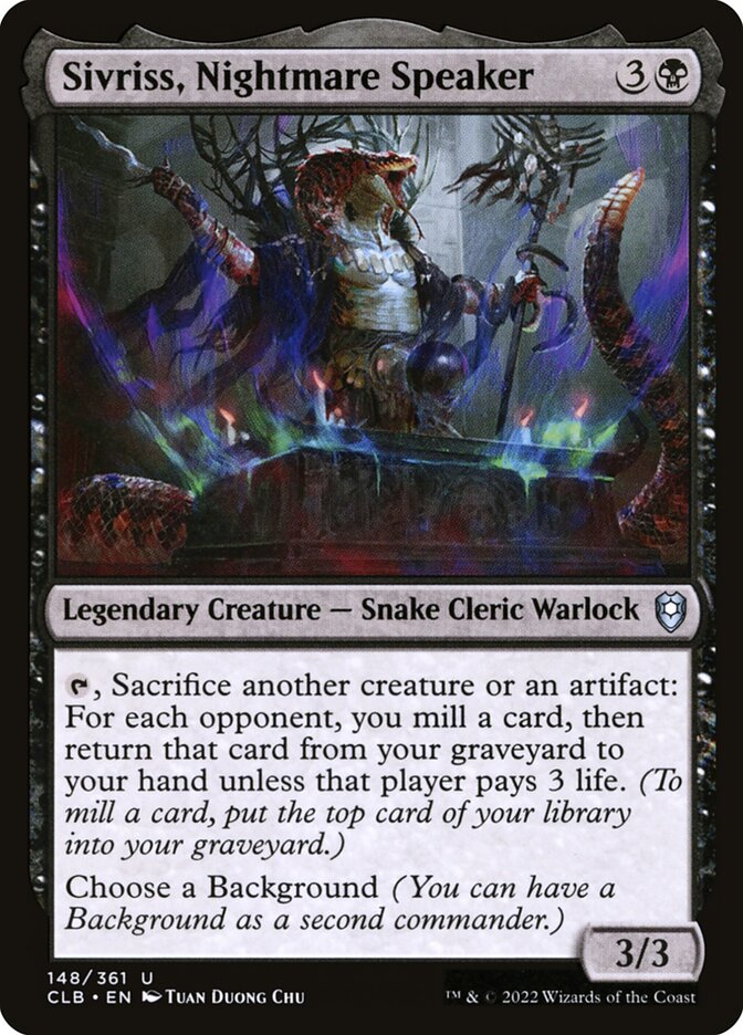 Sivriss, Nightmare Speaker 148 (Commander Legends: Battle for Baldur's Gate)  | Good Games Morley