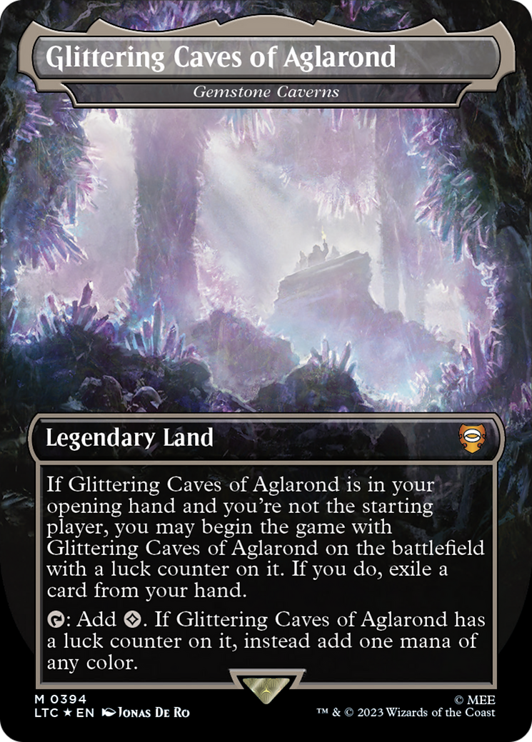 Glittering Caves of Aglarond - Gemstone Caverns (Surge Foil Realms and Relics) [The Lord of the Rings: Tales of Middle-Earth Commander] | Good Games Morley