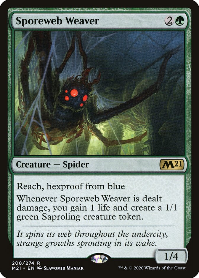 Sporeweb Weaver 208 (Core Set 2021)  - Foil | Good Games Morley