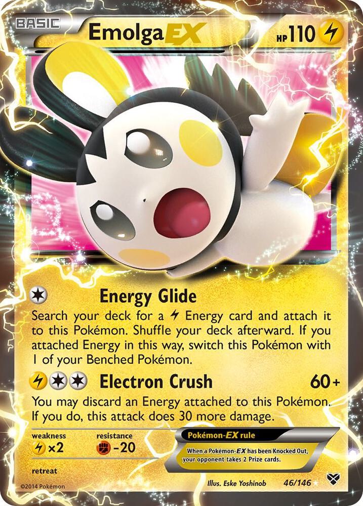 Emolga EX 046/146 (XY Base Set)  - Holofoil | Good Games Morley