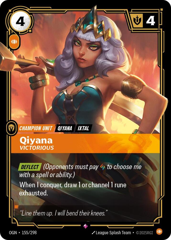 Qiyana - Victorious 155/298 (Origins)  - Foil | Good Games Morley