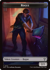 Spirit (0025) // Rogue Double-Sided Token [Secrets of Strixhaven Commander Tokens] | Good Games Morley