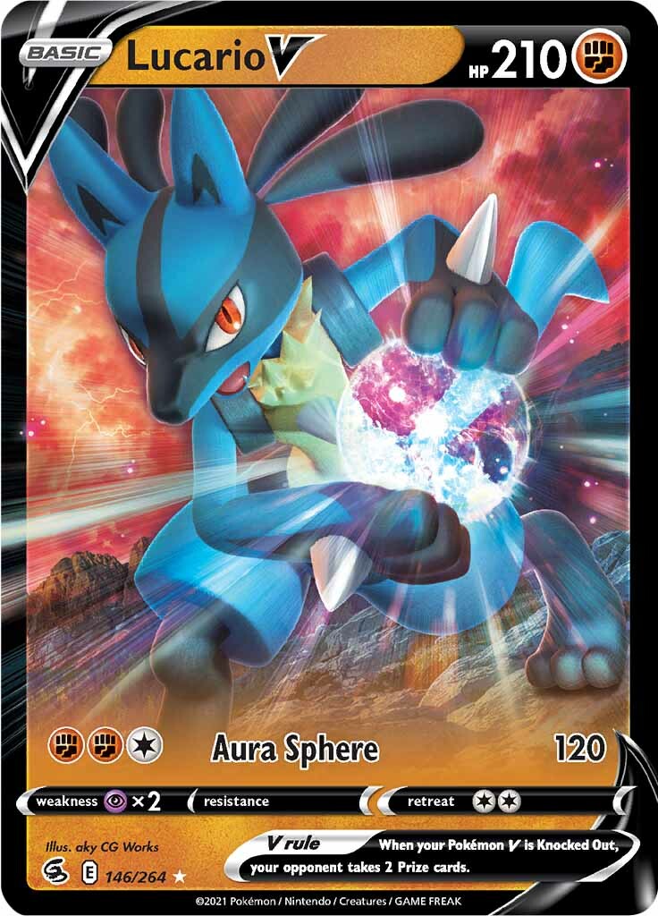 Lucario V (146/264) [Sword & Shield: Fusion Strike] | Good Games Morley