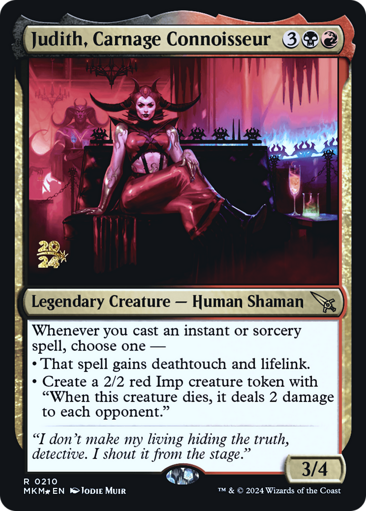 Judith, Carnage Connoisseur [Murders at Karlov Manor Prerelease Promos] | Good Games Morley