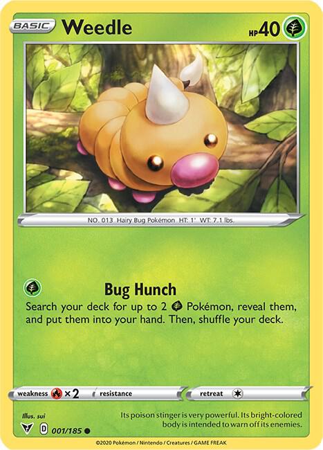 Weedle 001/185 (SWSH04: Vivid Voltage)  | Good Games Morley