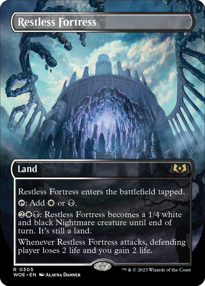 Restless Fortress 305/276 (Wilds of Eldraine)  - Borderless Foil | Good Games Morley