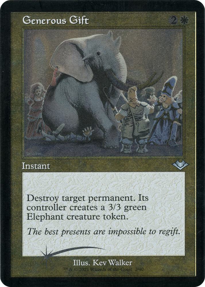 Generous Gift 2 (Modern Horizons)  - Retro Etched Foil | Good Games Morley
