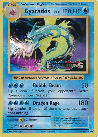 Gyarados (34/108) (XY Evolutions Prerelease) [XY: Black Star Promos] | Good Games Morley