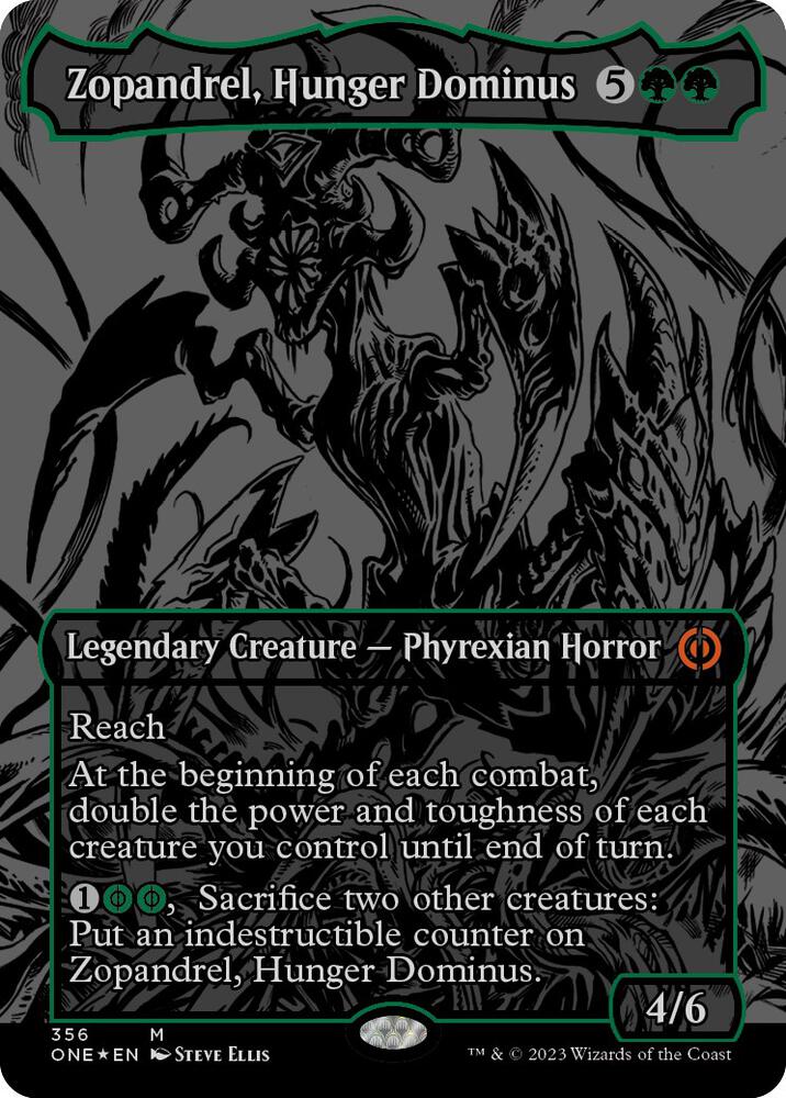 Zopandrel, Hunger Dominus 356 (Phyrexia: All Will Be One)  - Oil Slick Foil | Good Games Morley