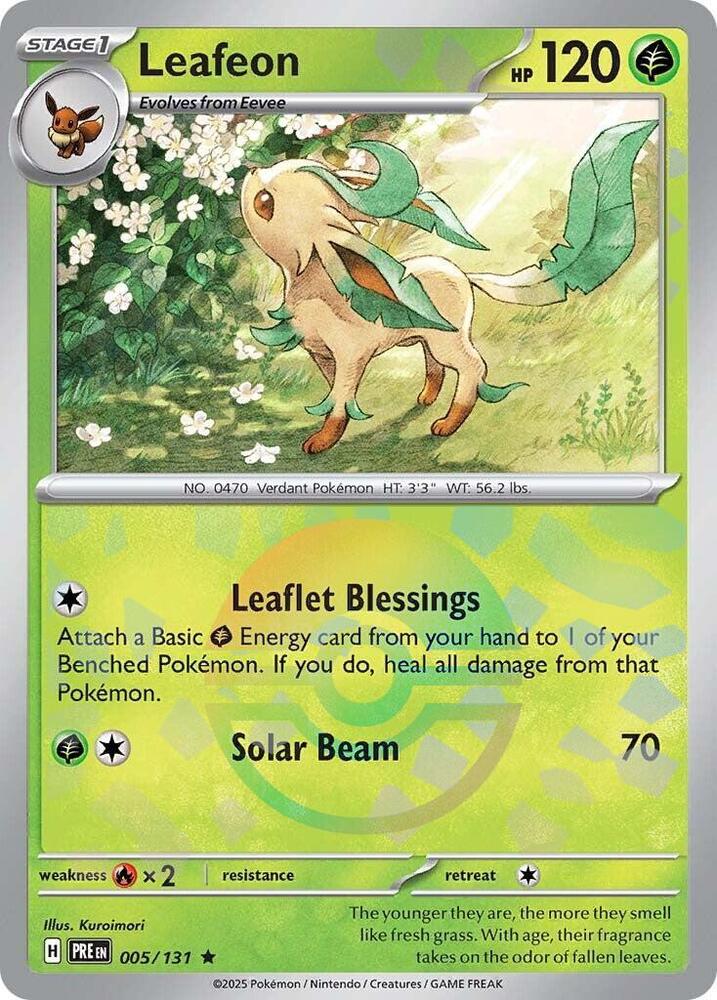 Leafeon (005/131) (Poke Ball Pattern) [Scarlet & Violet: Prismatic Evolutions] | Good Games Morley